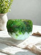 Lumânare decorativă tip jeleu în suport handmade, vedere 1