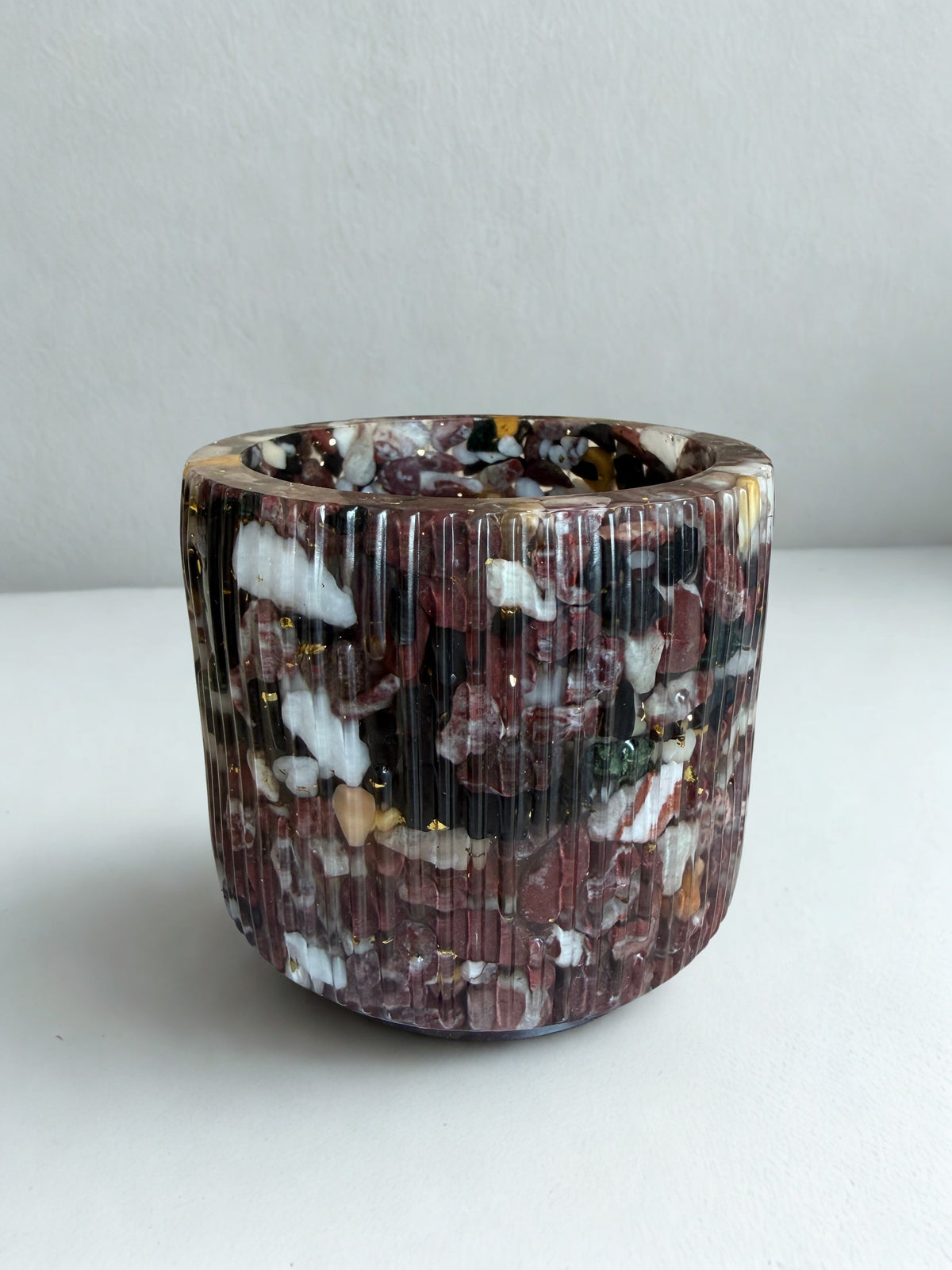 Lumânare parfumată Vanilie în suport handmade, vedere 1