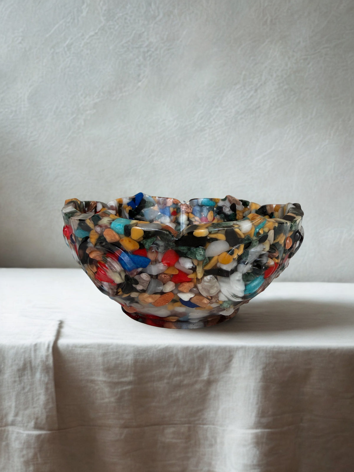 Bol decorativ handmade din rășină și piatră — vedere 2