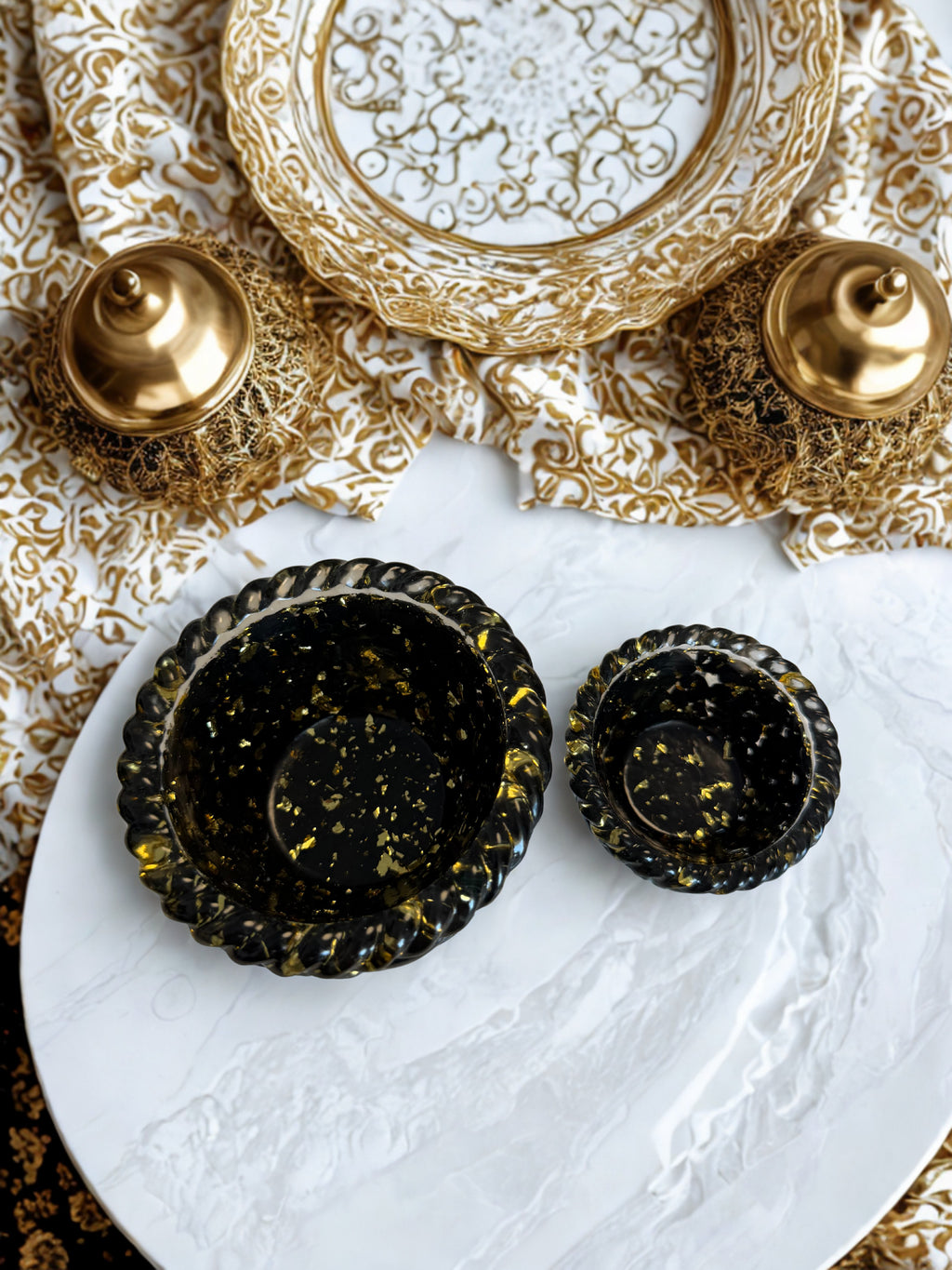 Lumânare neparfumată în suport handmade, vedere 3