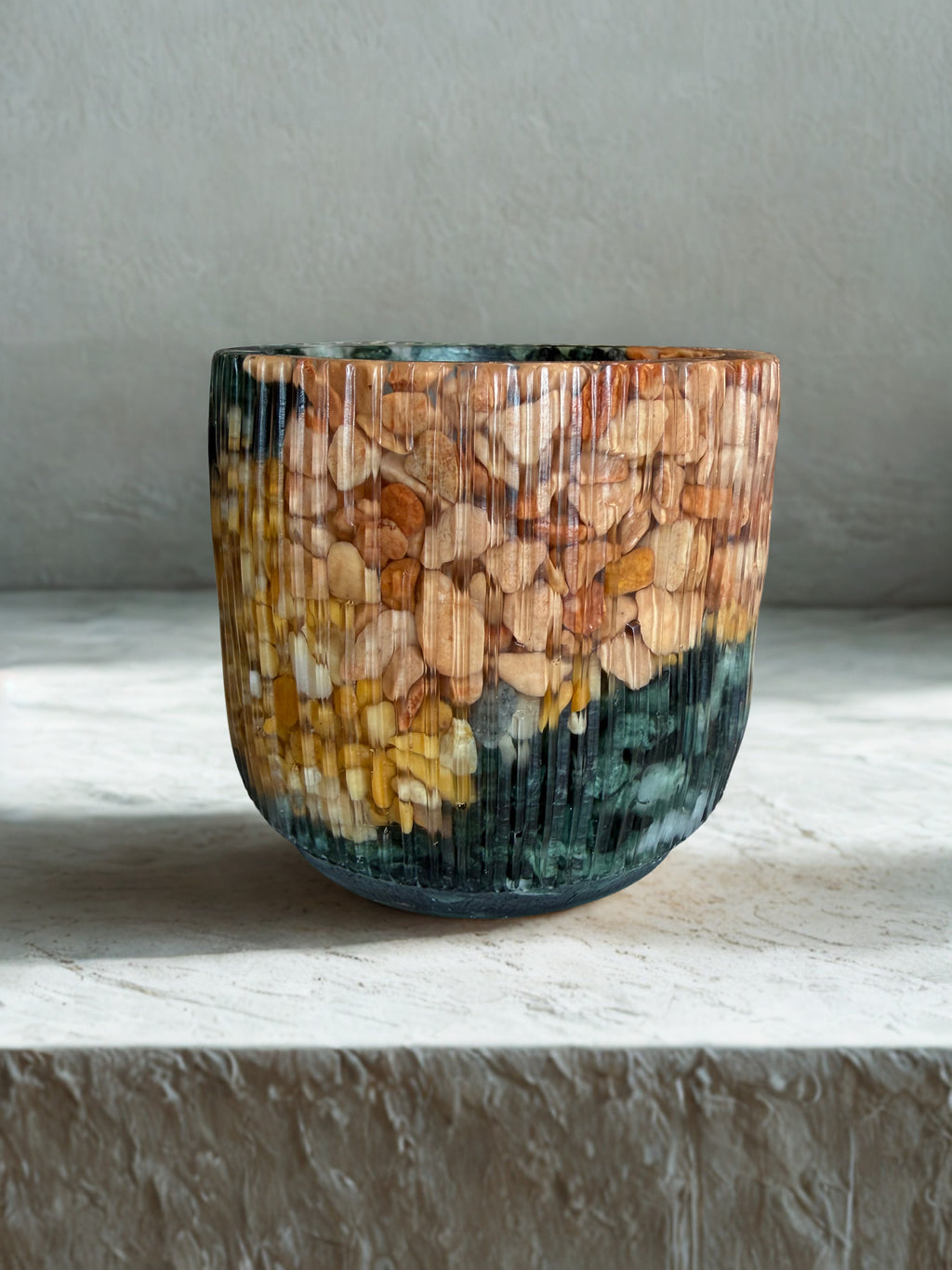 Lumânare parfumată Vanilie în suport handmade, vedere 1