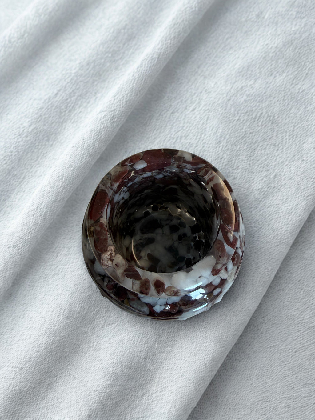 Lumânare neparfumată în suport handmade, vedere 3