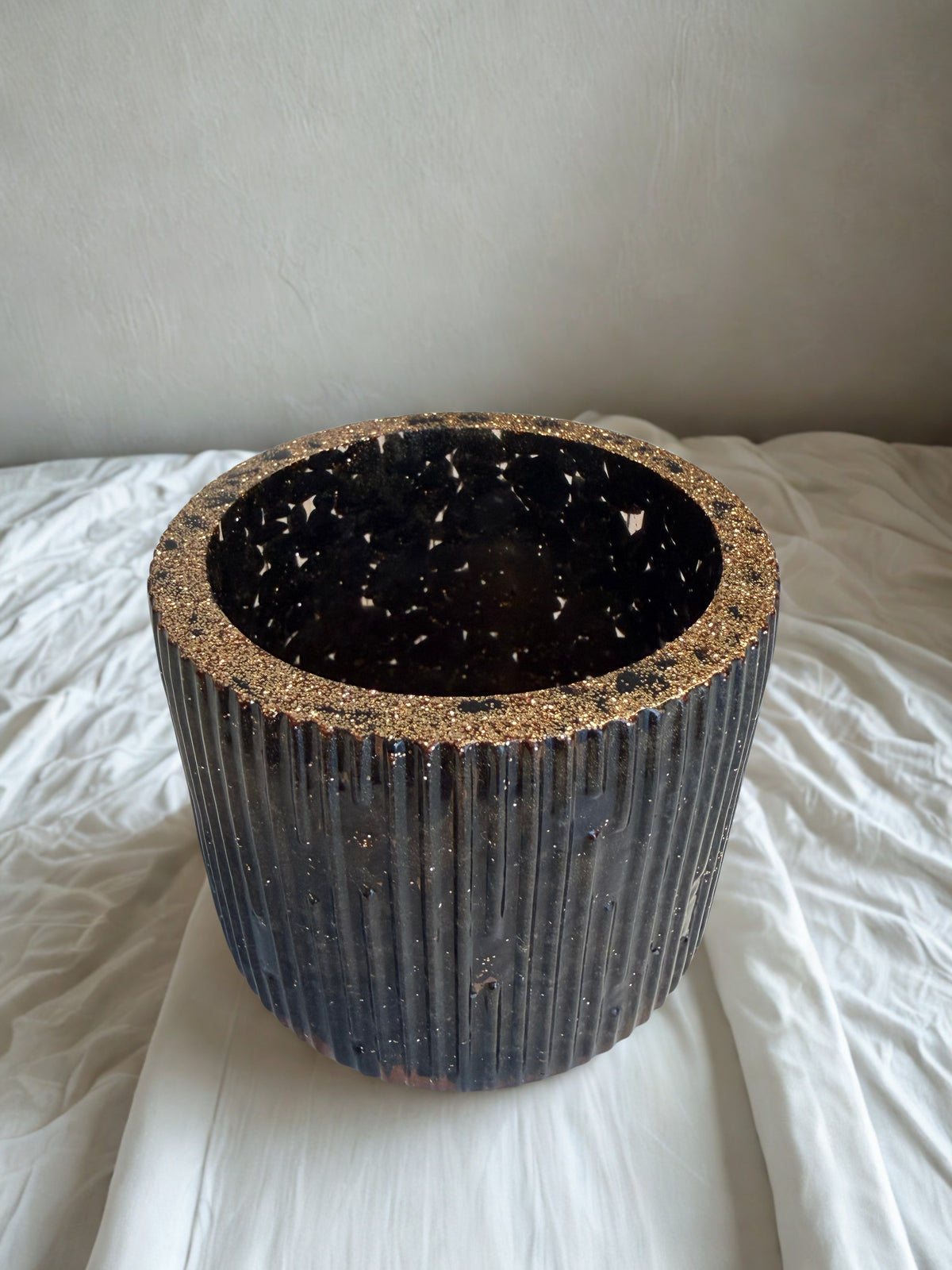 Lumânare parfumată Vanilie în suport handmade, vedere 3