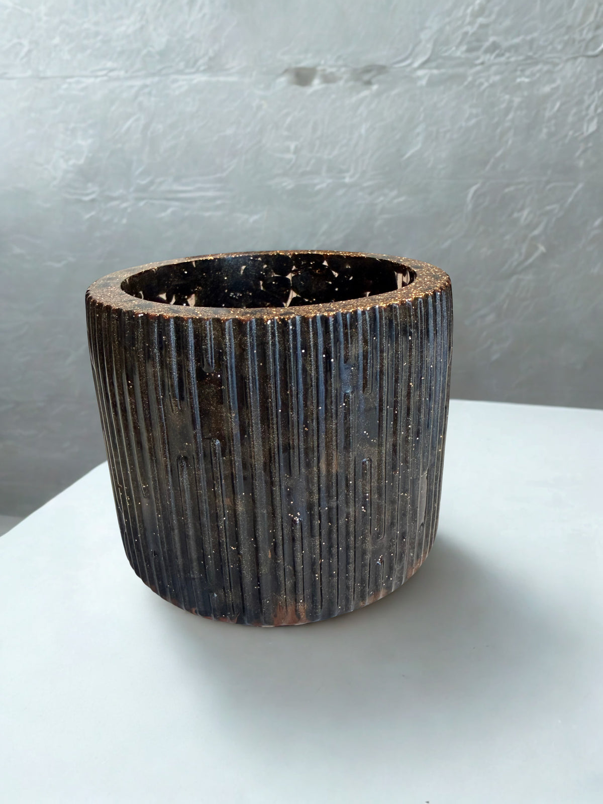 Lumânare parfumată Vanilie în suport handmade, vedere 1