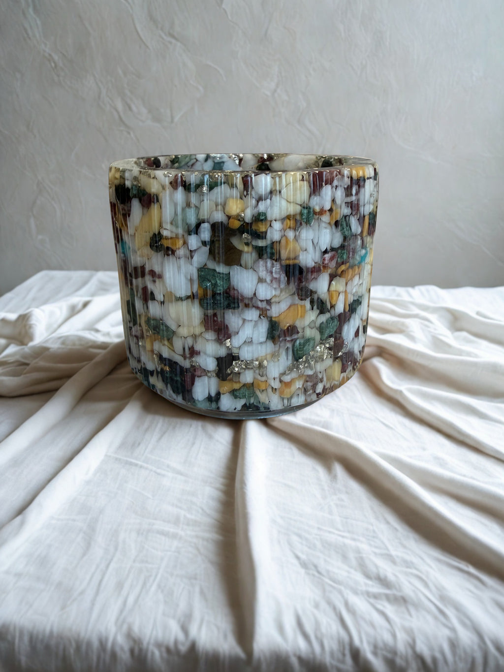 Lumânare parfumată Vanilie în suport handmade, vedere 1