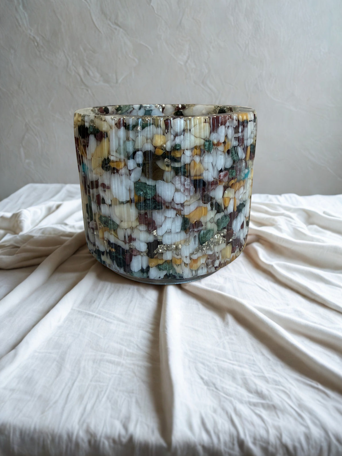 Lumânare parfumată Vanilie în suport handmade, vedere 1