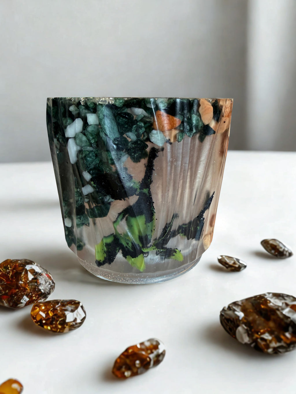 Lumânare parfumată Vanilie în suport handmade, vedere 3