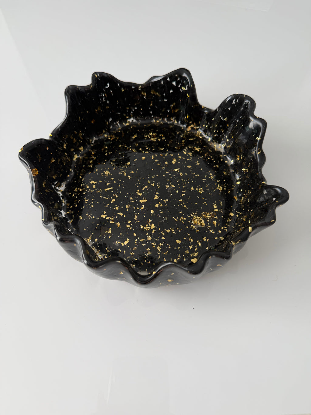 Bol decorativ handmade din rășină și piatră — vedere 3