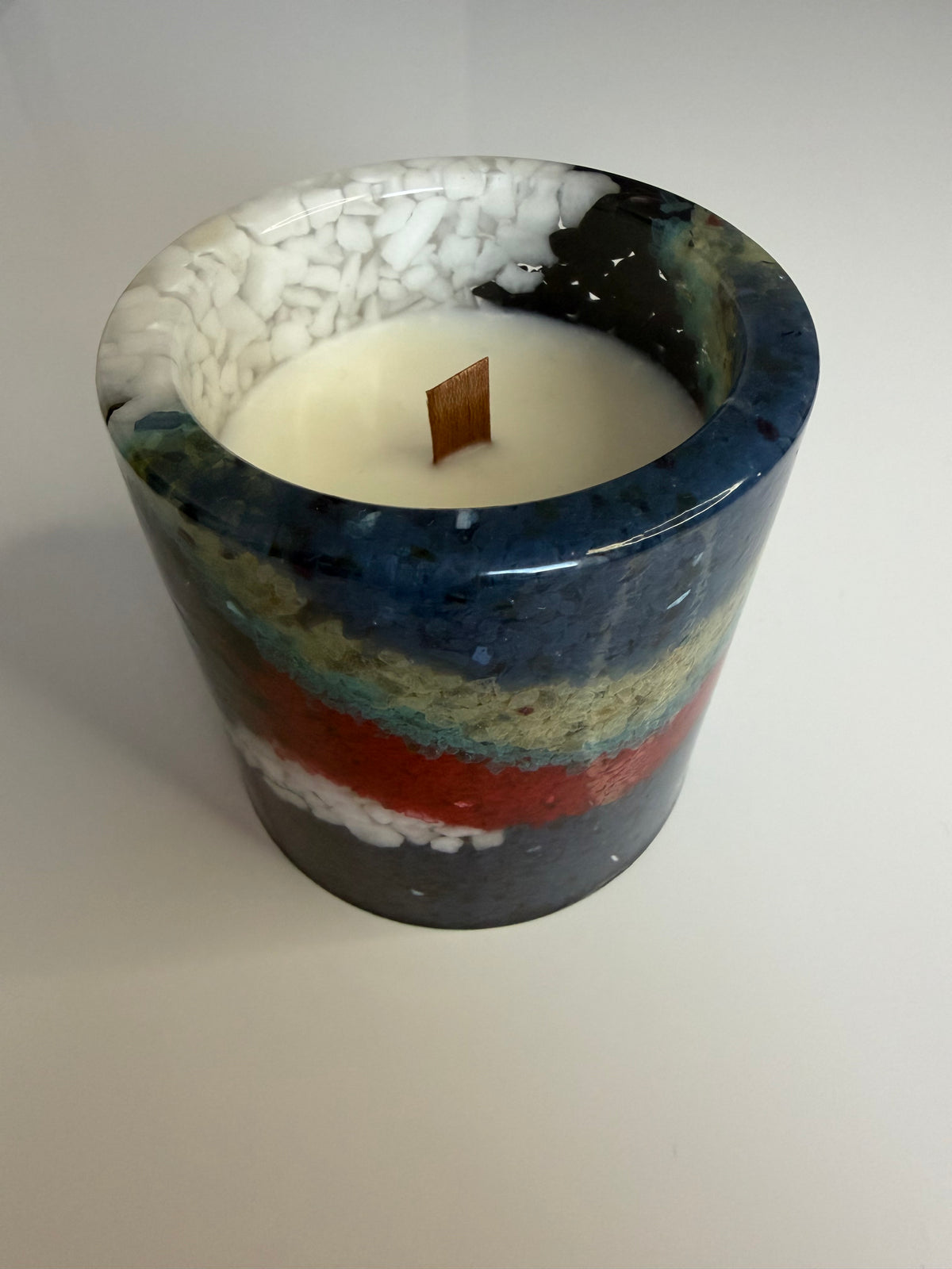 Lumânare parfumată Vanilie în suport handmade, vedere 2