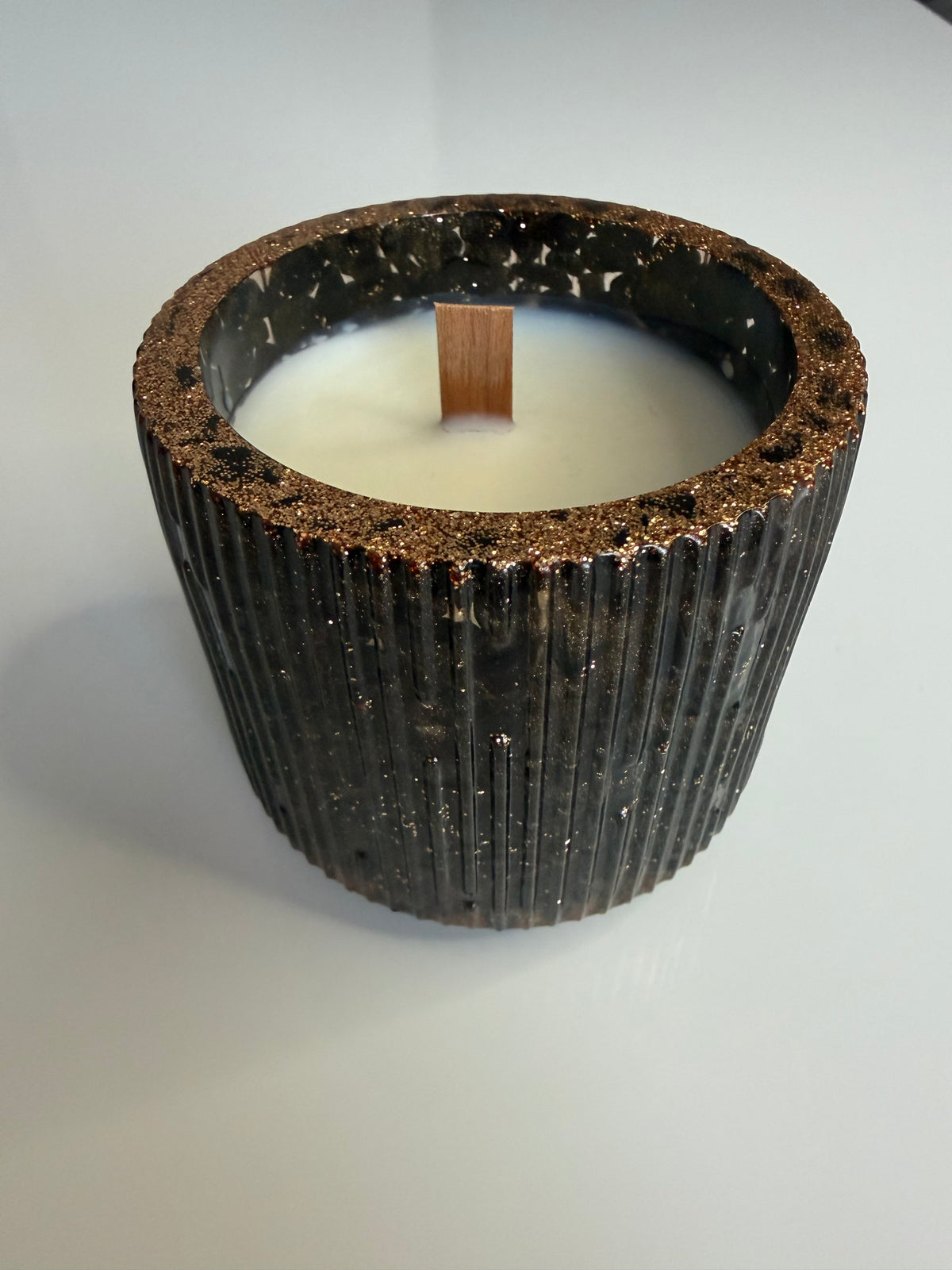 Lumânare parfumată Vanilie în suport handmade, vedere 2