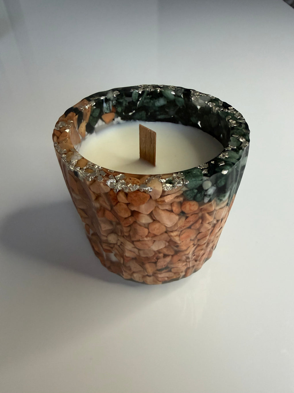 Lumânare parfumată Vanilie în suport handmade, vedere 2