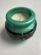 Lumânare neparfumată în suport handmade, vedere 2