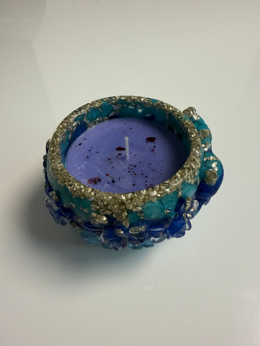 Lumânare parfumată Lavandă în suport handmade, vedere 2