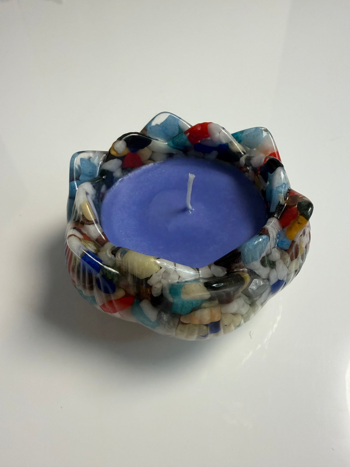 Lumânare parfumată Lavandă în suport handmade, vedere 2