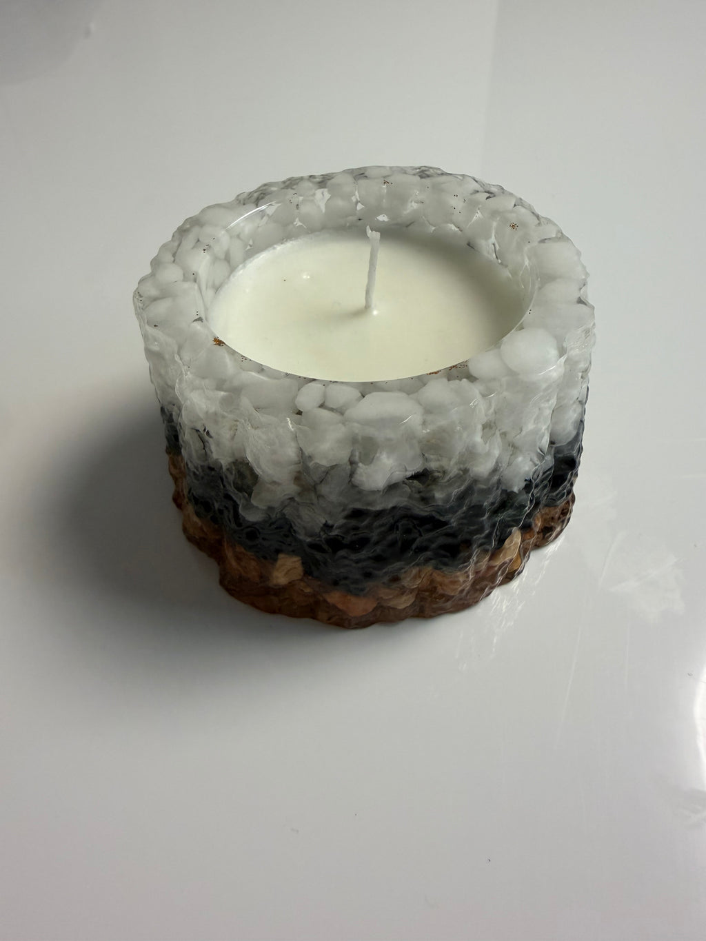Lumânare parfumată Vanilie în suport handmade, vedere 2