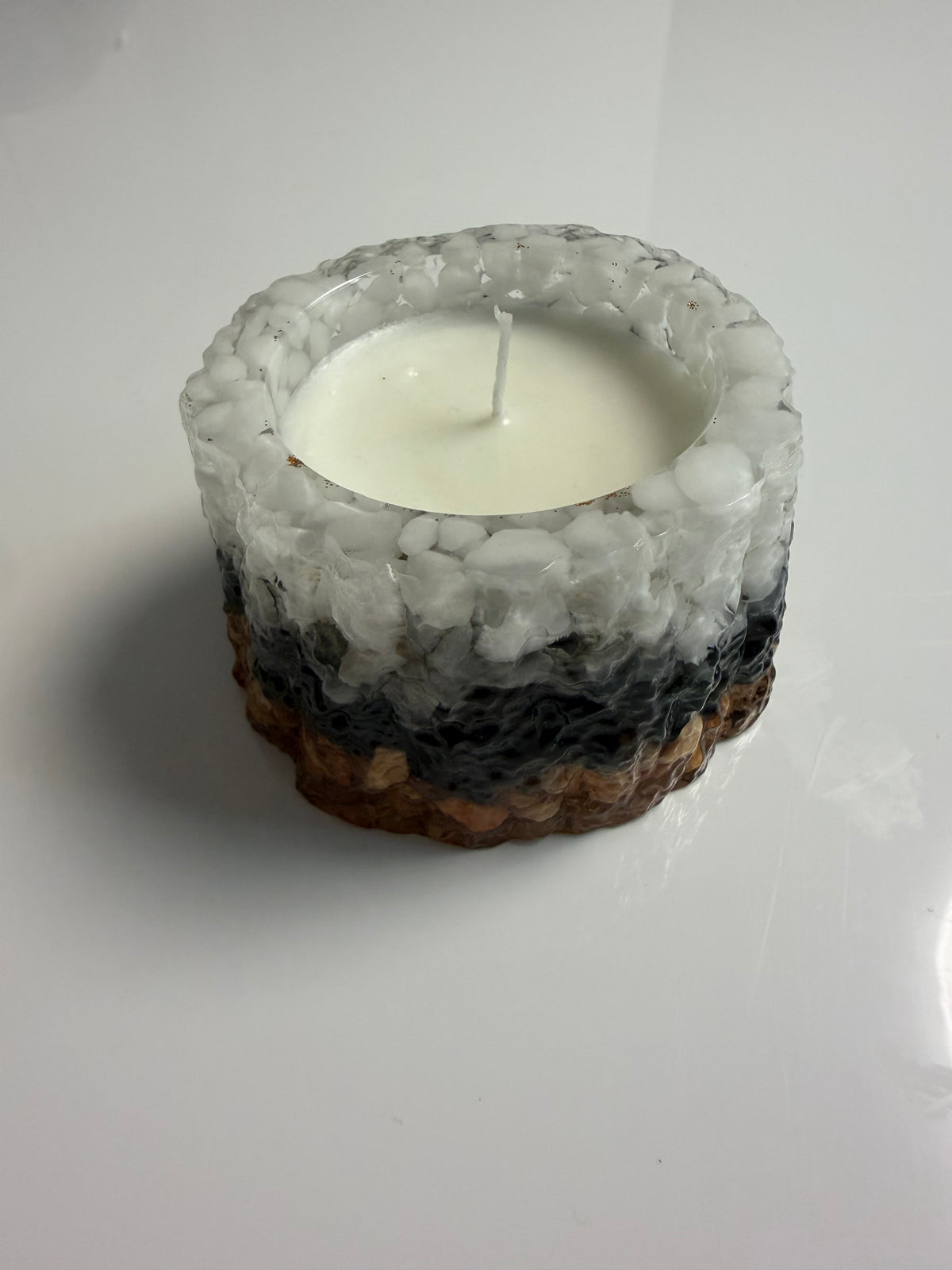 Lumânare parfumată Vanilie în suport handmade, vedere 2