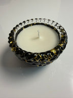 Lumânare neparfumată în suport handmade, vedere 2