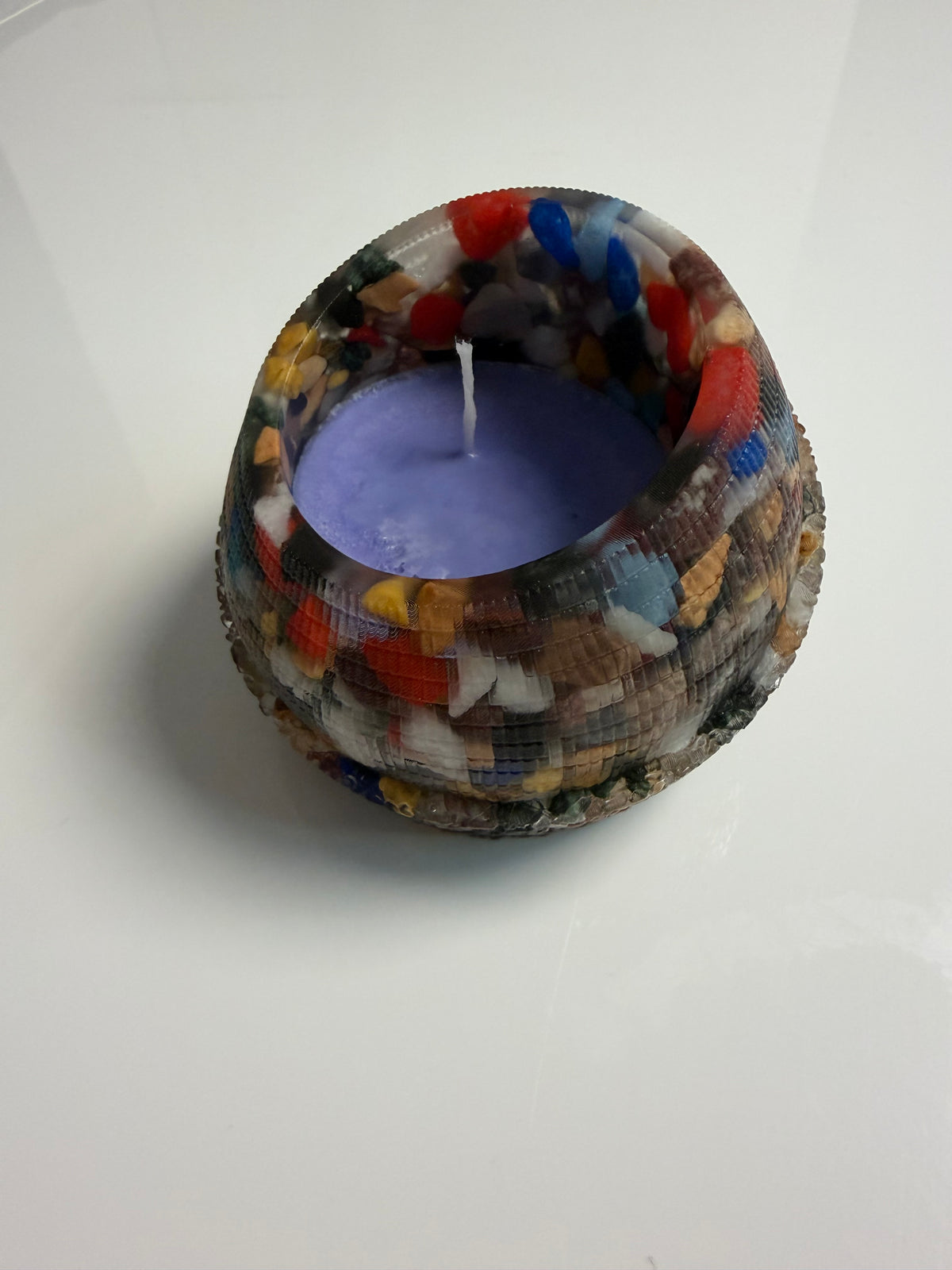 Lumânare parfumată Lavandă în suport handmade, vedere 2