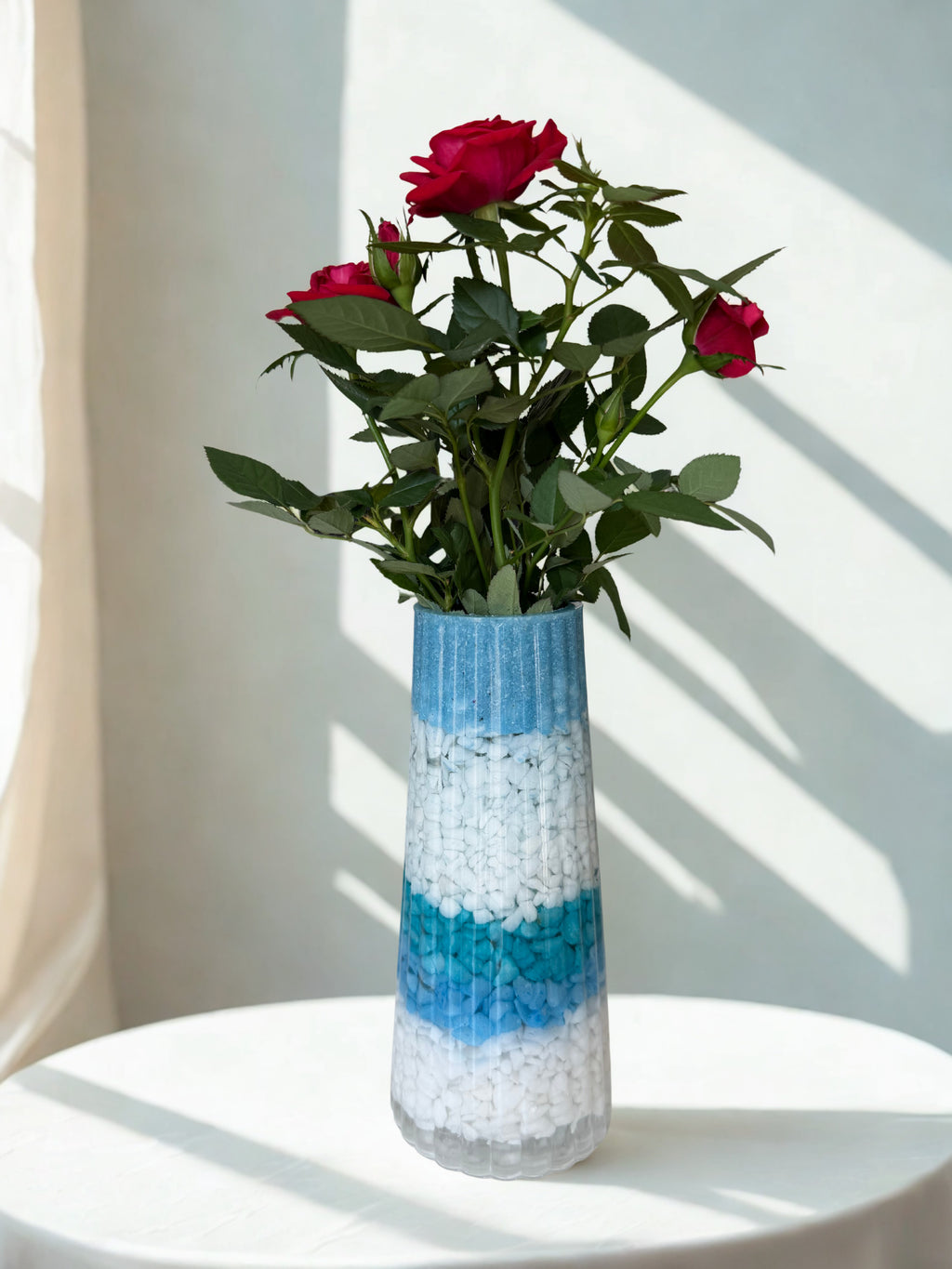 Vază handmade din rășină și piatră — vedere 4