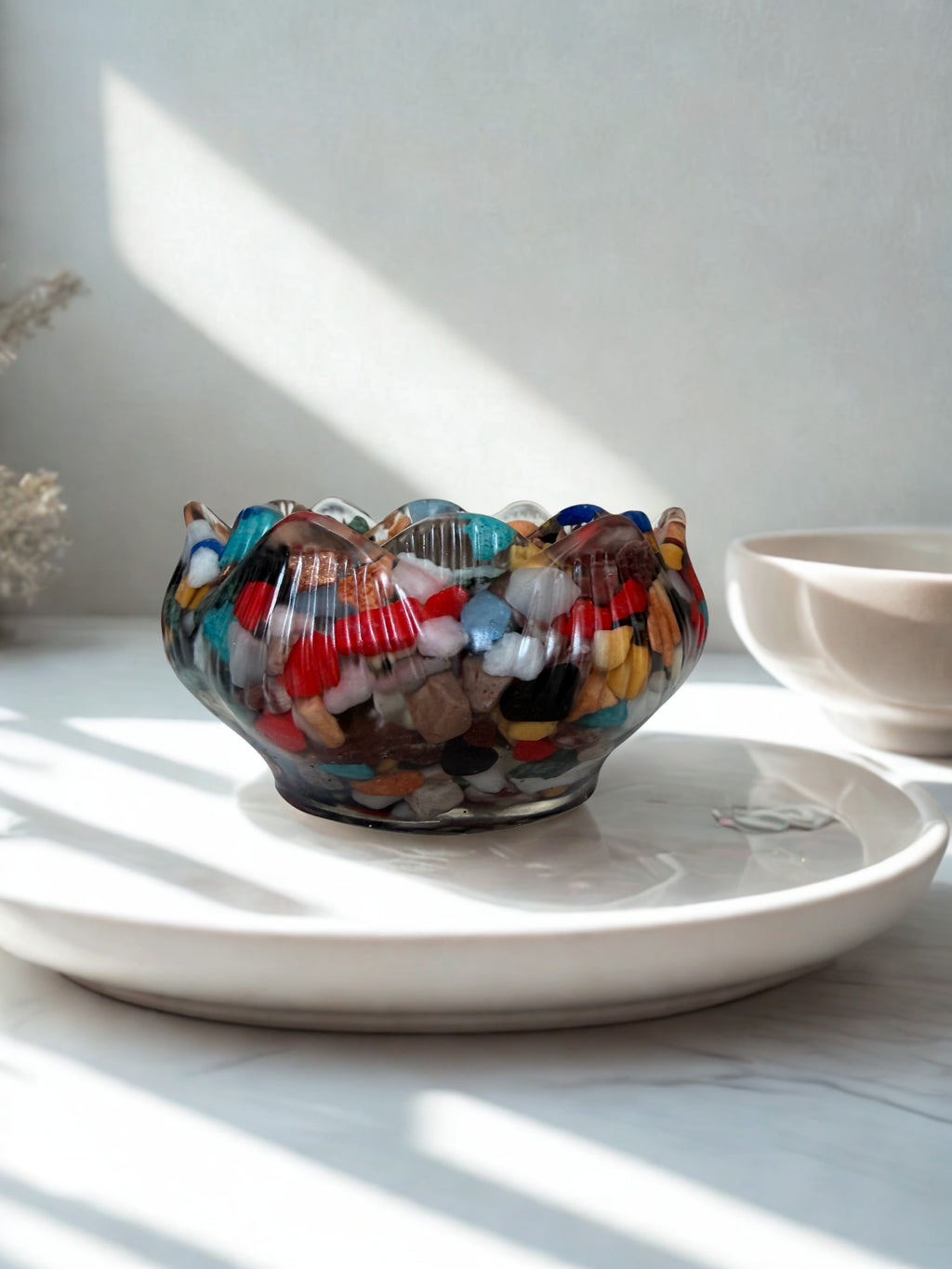 Lumânare parfumată Lavandă în suport handmade, vedere 1