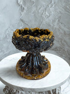 Lumânare neparfumată în suport handmade, vedere 1