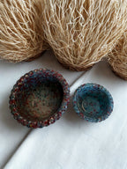 Lumânare neparfumată în suport handmade, vedere 3